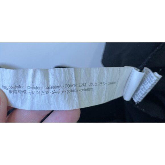 ZARA Women’s CUFFED CARGO BLACK PANTS Y2K M 28 - Picture 7 of 9